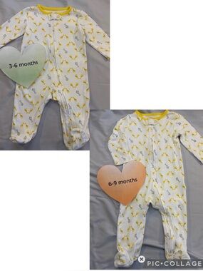 Simple Joys - Yellow and Gray Onesie sleeper with giraffe design